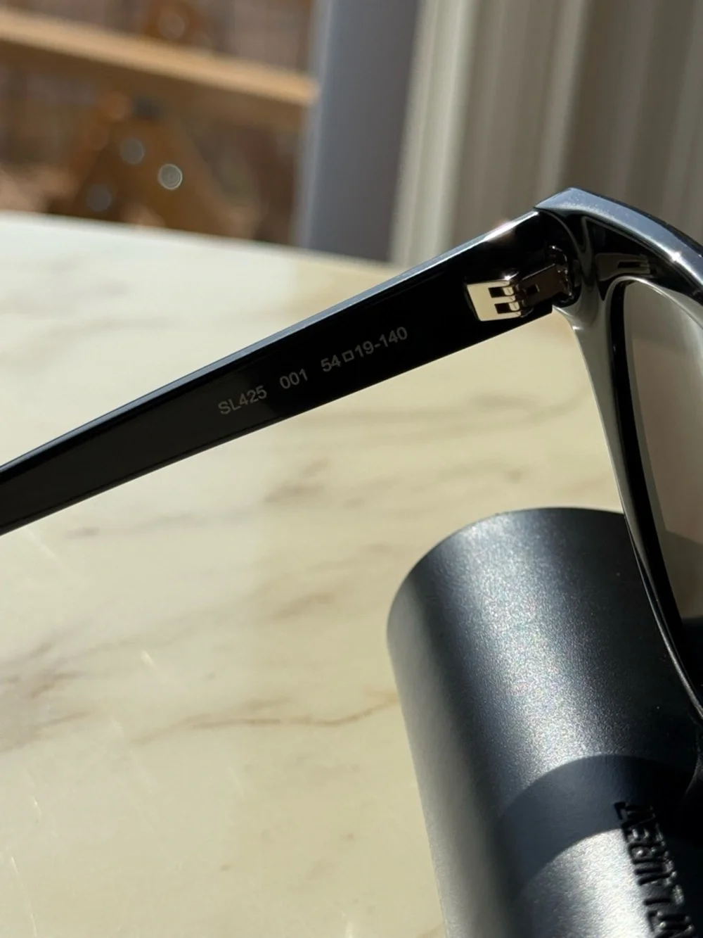 NEW Saint Laurent Black Cat-Eye Sunglasses - Picture 4 of 6